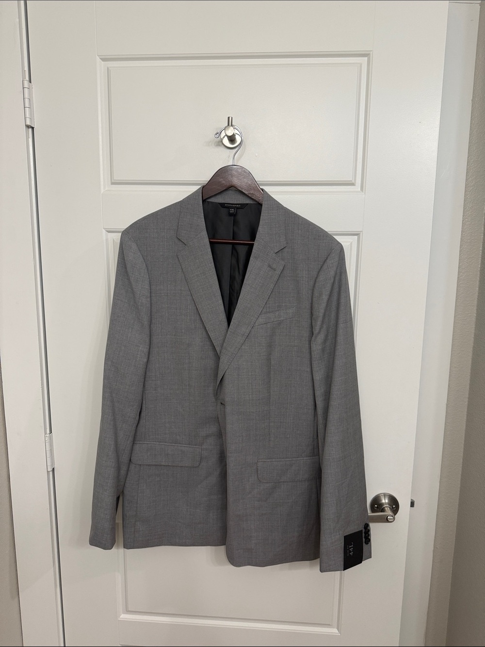Men's Banana Republic Wool Gray Blazer 44L Slim Fit